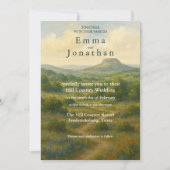 Cartes d'invitation de mariage uniques de Hill Cou (Devant)