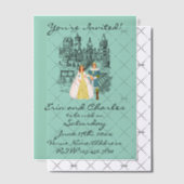 Cartes d'invitation de mariage vertes Fantasy médi (Décalage (Invitation))
