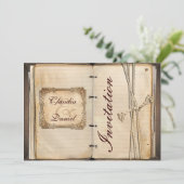 Cartes d'invitation de mariage vintage (Debout devant)