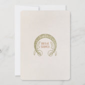 Cartes d'invitation de mariage vintage Art Nouveau (Dos)