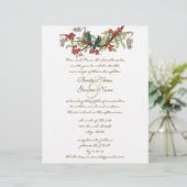 Cartes d'invitation de mariage Vintage Bird sarcel (Debout devant)