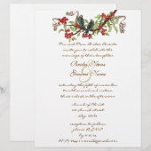 Cartes d'invitation de mariage Vintage Bird sarcel (Devant / Derrière)