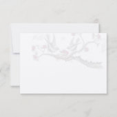 Cartes d'invitation de mariage vintage oiseaux Fuc (Dos)