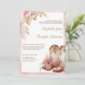 Cartes d'invitation de mariage western Bottes de c (Debout devant)