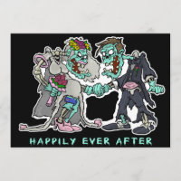 Cartes d'invitation de mariage zombie - "Jusqu'à c