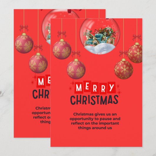 cartes d'invitation de noël (Devant / Derrière)