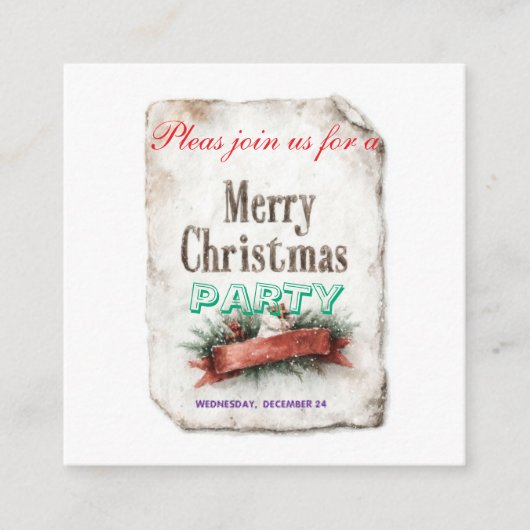 cartes d'invitation de Noël (Devant)