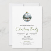Cartes d'invitation de Noël chic Boho Cozy avec ce (Devant)