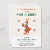 Cartes d'invitation de Noël drôles avec Bière (Devant)
