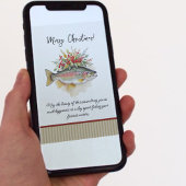 Cartes d'invitation de Noël pour la pêche