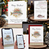 Cartes d'invitation de Noël pour la pêche