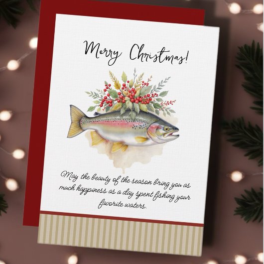 Cartes d'invitation de Noël pour la pêche