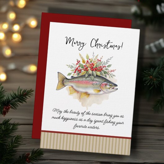 Cartes d'invitation de Noël pour la pêche