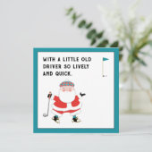 Cartes d'invitation de Noël pour le golf (Debout devant)