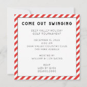 Cartes d'invitation de Noël pour le golf (Dos)
