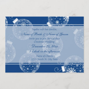 Cartes d'invitation de photo de mariage de Noël