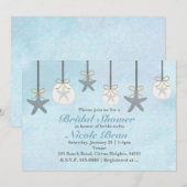 Cartes d'invitation de plage Étoile de mer suspend (Devant / Derrière)