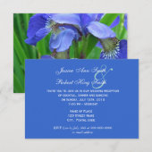 Cartes d'invitation de réception de mariage à fleu (Devant / Derrière)