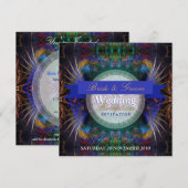 Cartes d'invitation de réception de mariage à plum (Devant / Derrière)