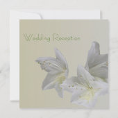 Cartes d'invitation de réception de mariage aux fl (Dos)