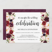 Cartes d'invitation de réception de mariage champê (Devant / Derrière)