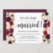 Cartes d'invitation de réception de mariage champê (Devant / Derrière)