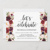 Cartes d'invitation de réception de mariage champê (Devant)