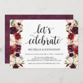 Cartes d'invitation de réception de mariage champê (Devant / Derrière)