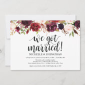 Cartes d'invitation de réception de mariage champê (Devant)