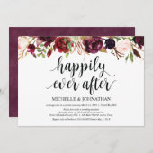 Cartes d'invitation de réception de mariage champê (Devant / Derrière)