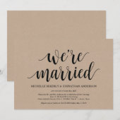 Cartes d'invitation de réception de mariage en elo (Devant / Derrière)