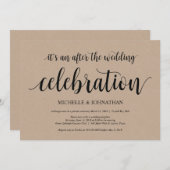 Cartes d'invitation de réception de mariage en elo (Devant / Derrière)