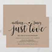 Cartes d'invitation de réception de mariage en fui (Devant / Derrière)