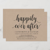 Cartes d'invitation de réception de mariage en fui (Devant / Derrière)