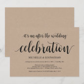 Cartes d'invitation de réception de mariage en fui (Devant / Derrière)