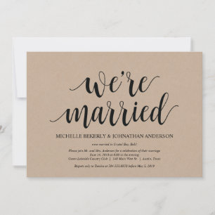 Cartes d'invitation de réception de mariage en fui