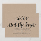 Cartes d'invitation de réception de mariage en fui (Devant / Derrière)