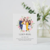 Cartes d'invitation de réception de mariage PHOTO (Debout devant)