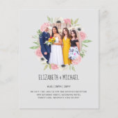 Cartes d'invitation de réception de mariage PHOTO (Devant)