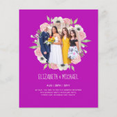 Cartes d'invitation de réception de mariage tendan (Devant)