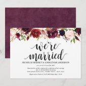 Cartes d'invitation de réception de noces champêtr (Devant / Derrière)