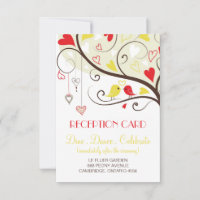 Cartes d'invitation de réception pour les amoureux