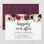 Cartes d'invitation de réception pour un mariage i (Devant / Derrière)