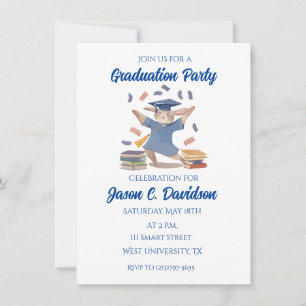 Cartes d'invitation de remise de diplôme de lapin