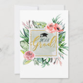 Cartes d'invitation de remise de diplôme florales  (Devant)