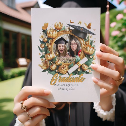 Cartes d'invitation de remise de diplômes à bordur