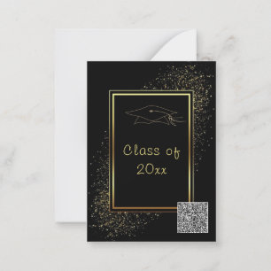 Cartes d'invitation de remise de diplômes avec QR 