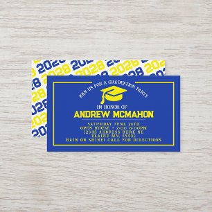 Cartes d'invitation de remise de diplômes Mini Ble