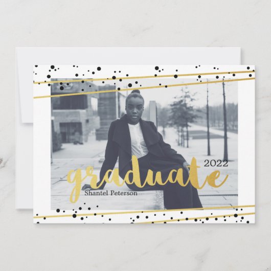 Cartes d'invitation de remise de diplômes moderne (Devant)