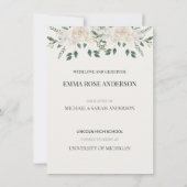 Cartes d'invitation de remise de diplômes pour une (Dos)